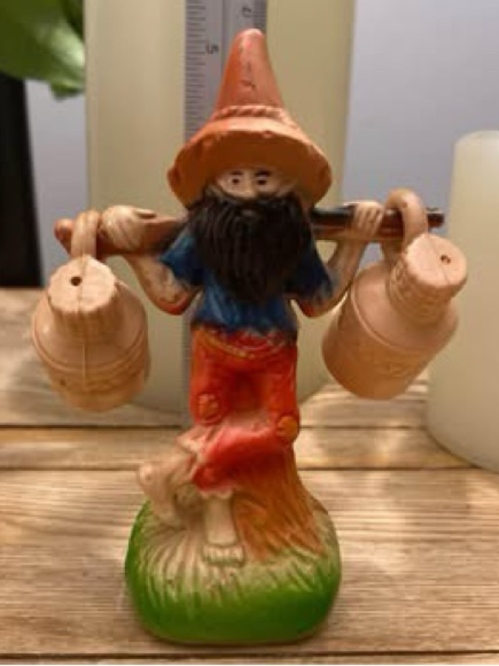 Vintage Hillbilly Moonshine Water Carrier Salt & Pepper Shakers Set